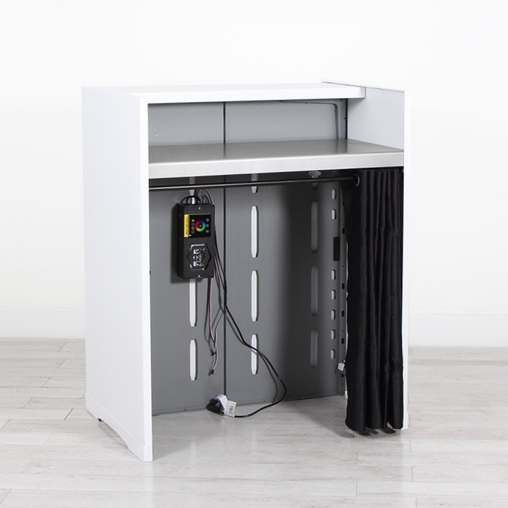 1m Straight Bar Counter - White